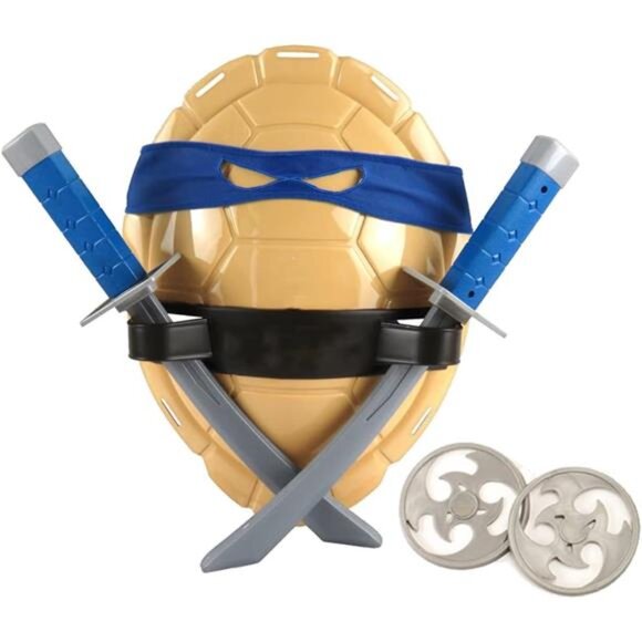 Turtle Shell for Kids Cosplay Halloween Cartoon Ninja Costume Party Dress - Picture 1 of 7